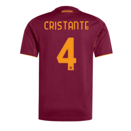 Fotballdrakt Herre AS Roma Bryan Cristante #4 Hjemmedrakt 2025-26 Kortermet